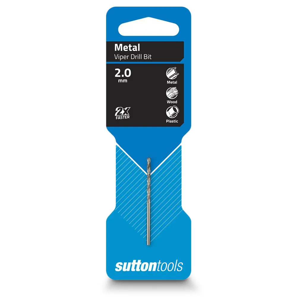 SUTTON 2.0 x 49mm HSS-Bright Jobber Drill Bit - VIPER D1050200