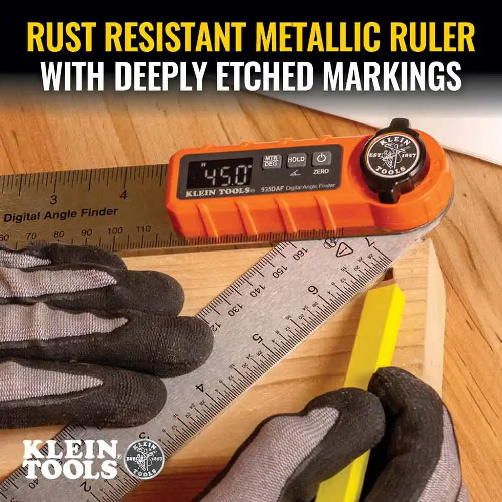 KLEIN 215mm +/- 0.2 Accuracy Digital Angle Ruler Level A-935DAF