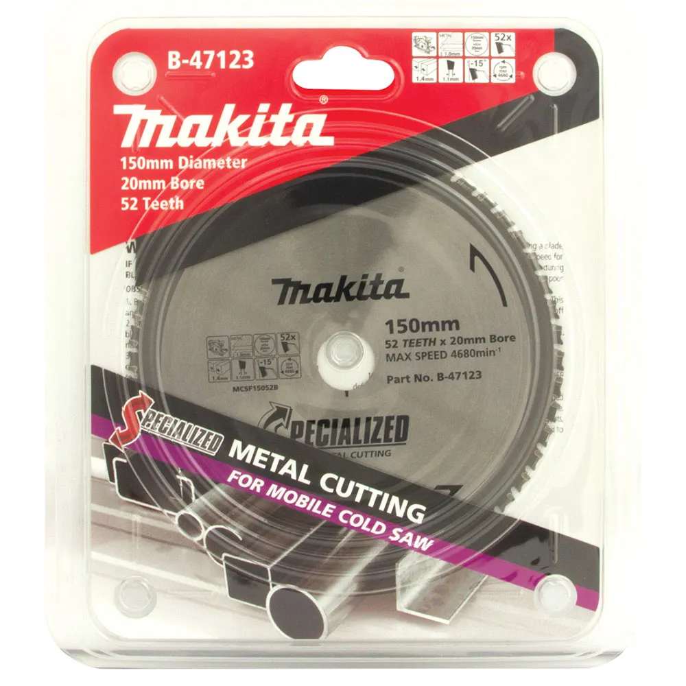 MAKITA 150mm 52T TCT Circular Saw Blade for Metal Cutting - SPECIALIZED