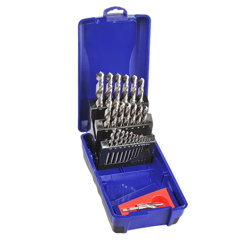 BORDO 1-13mm HSS Bright Drill Bit Set w/ 4-12mm Step Drill - 25 Piece 2007-M3-B1