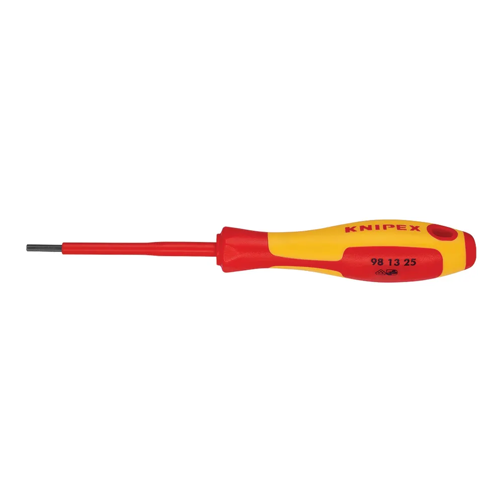 KNIPEX 2.5 x 75mm 1000V VDE Hex Screwdriver 981325