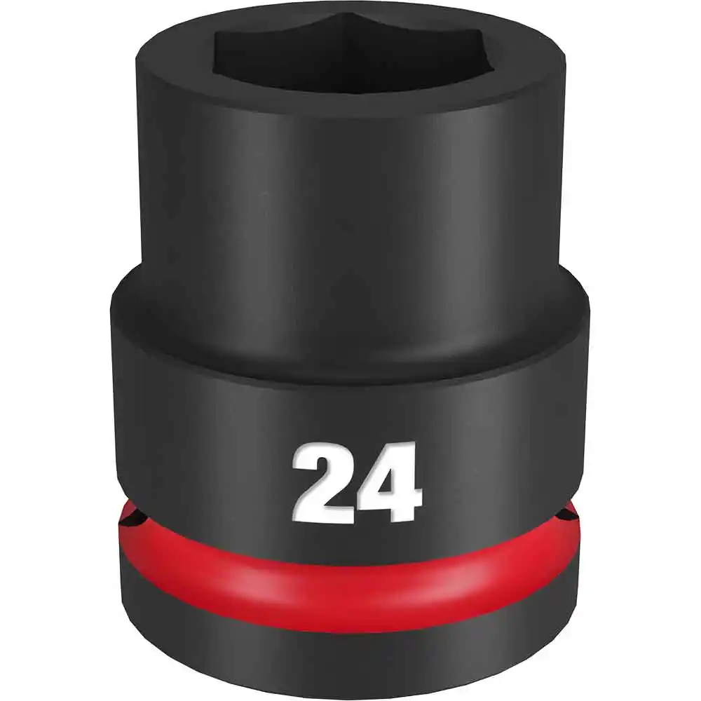 MILWAUKEE SHOCKWAVE 3/4inch Drive 24mm Standard 6 Point Impact Socket 49666362