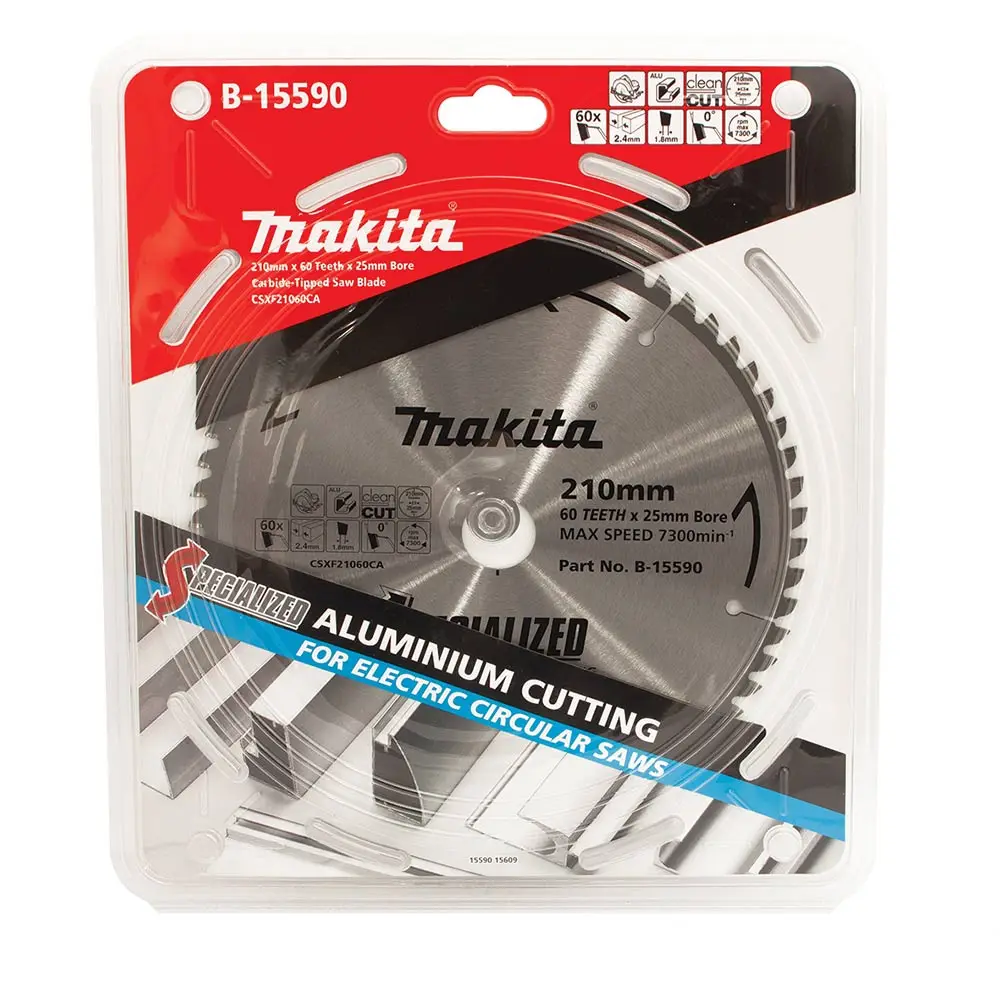 MAKITA 210mm 60T TCT Circular Saw Blade for Aluminium Cutting - SPECIALIZED B-15590