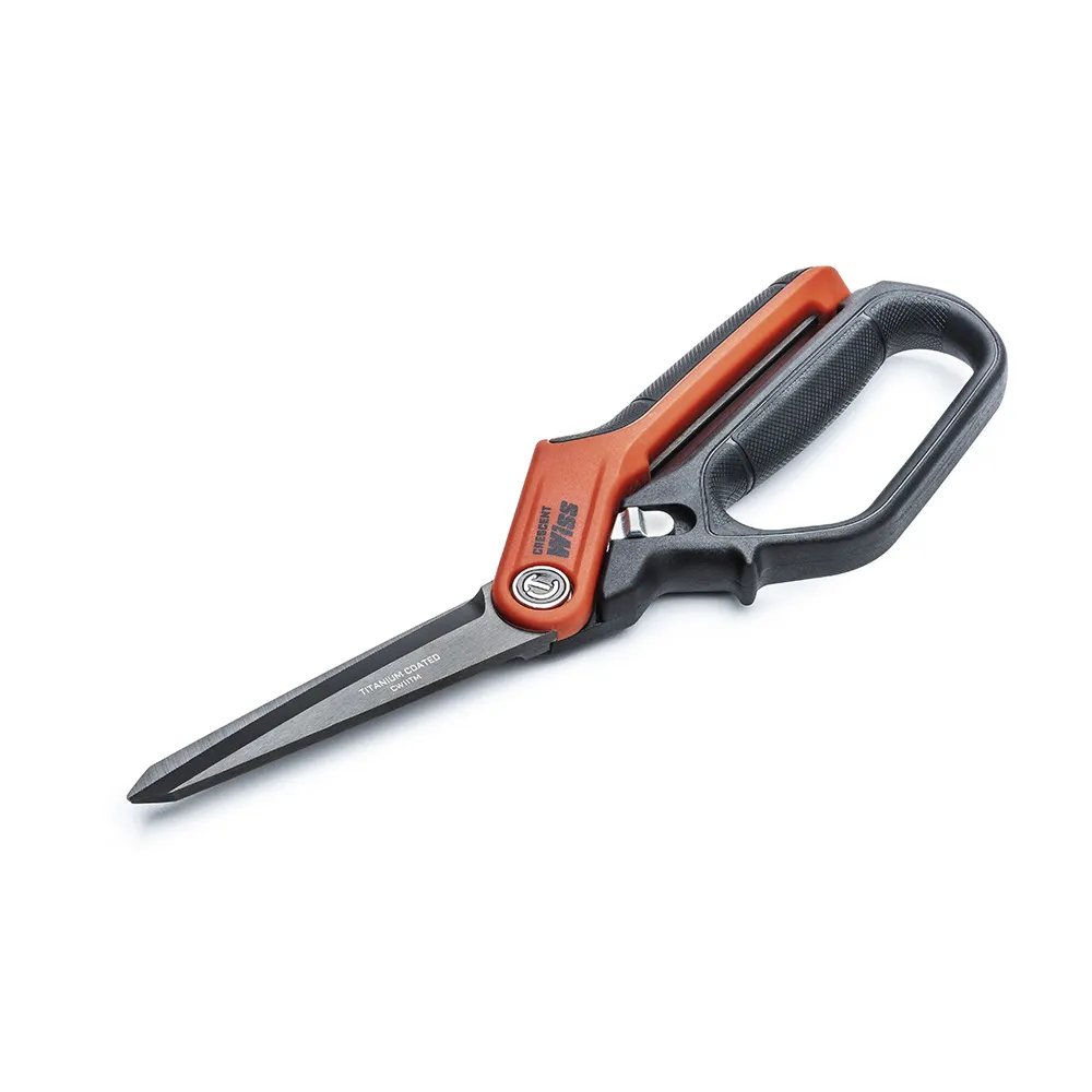 WISS 297mm/11" Heavy-Duty Titanium Coated Single Ring Tradesman Shears CW11TM