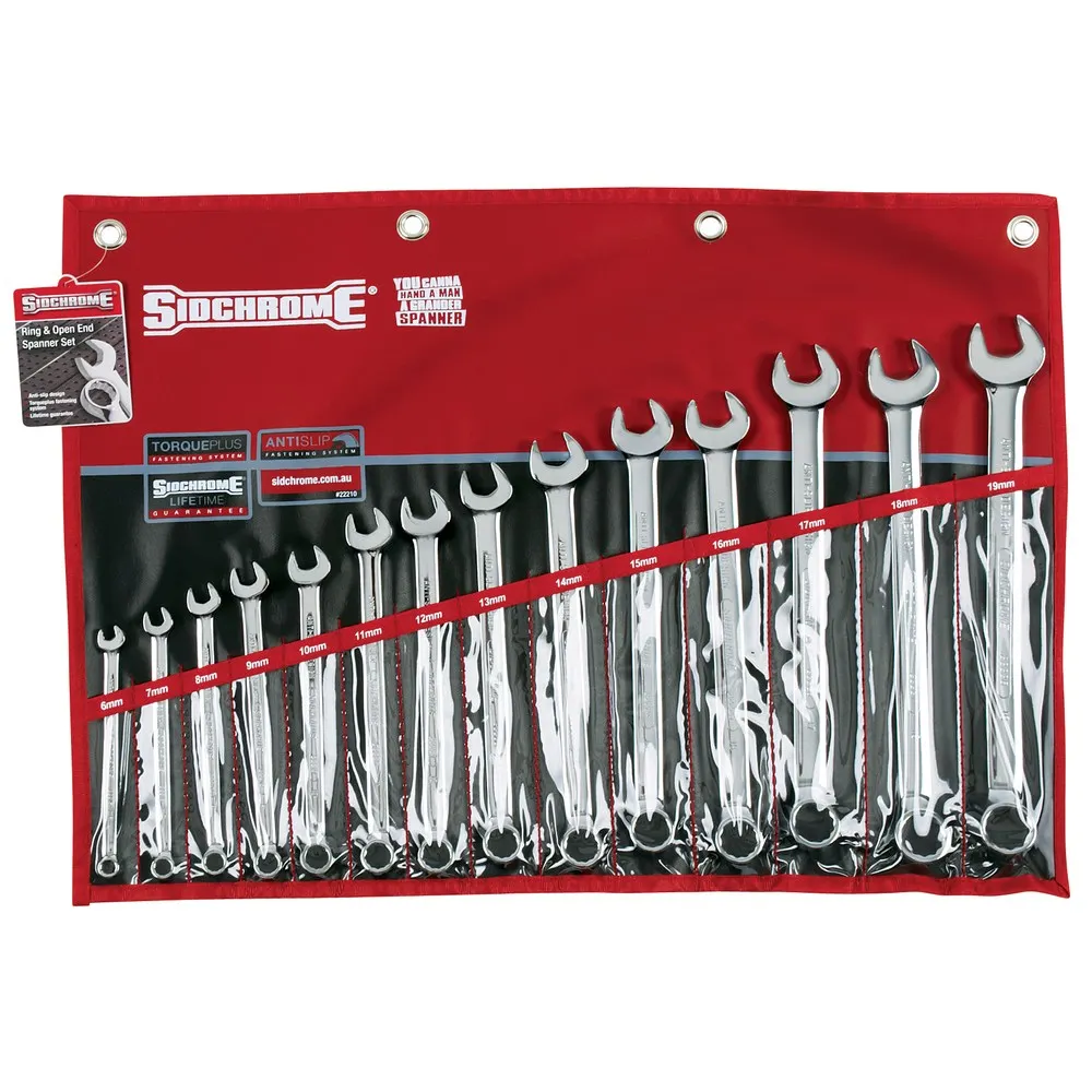 SIDCHROME 14 Piece Metric Ring & Open End Spanner Set SCMT22210