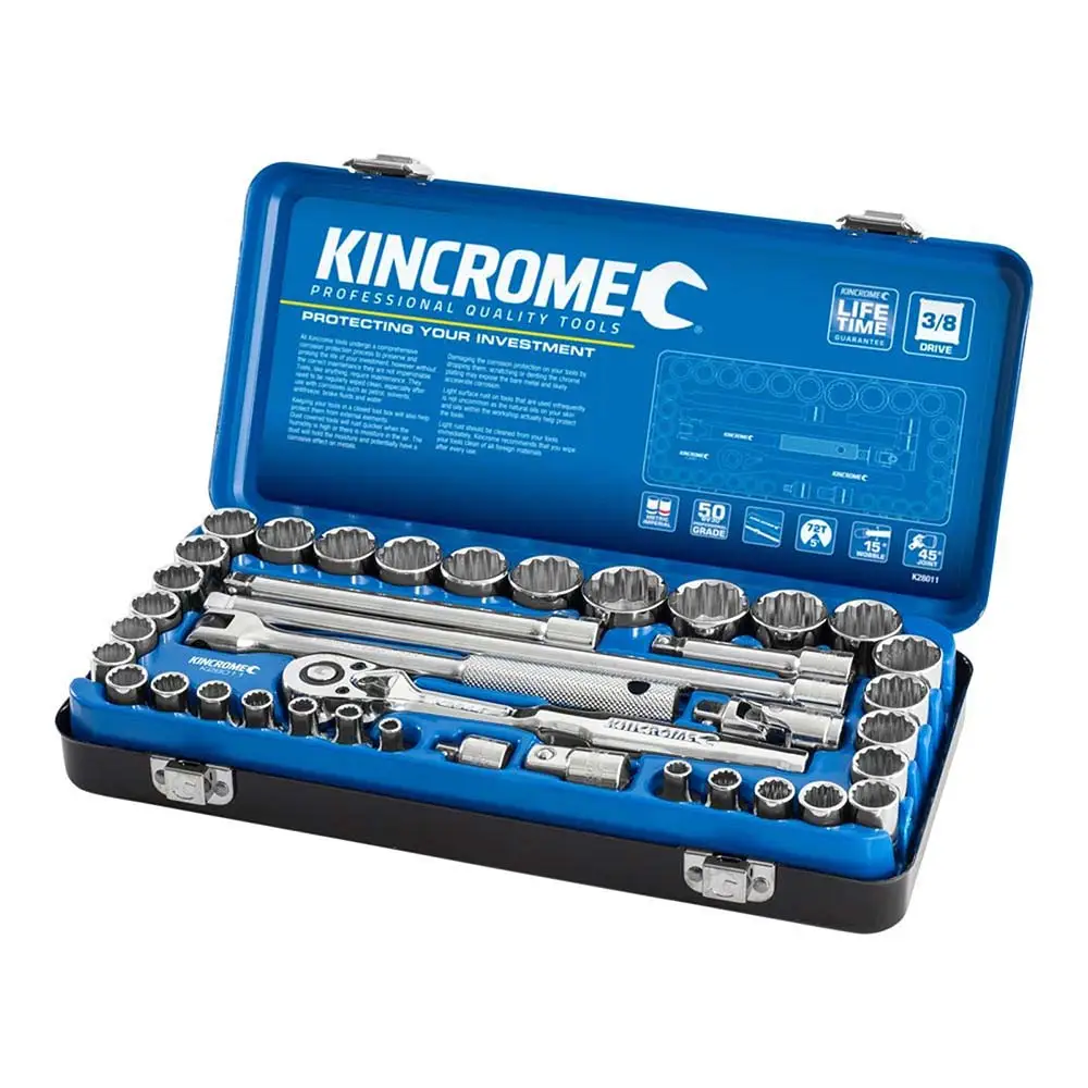 KINCROME 39 Piece 3/8" Drive Metric & Imperial Socket Set K28011