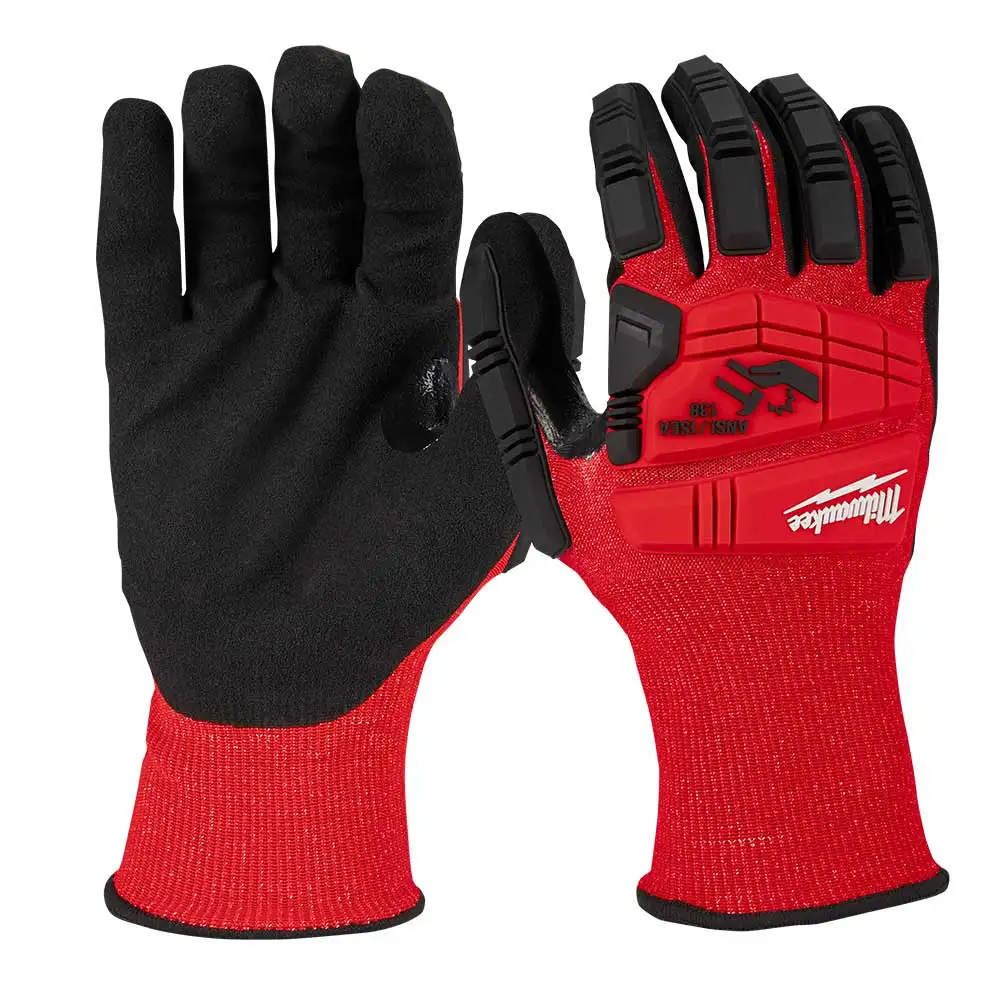 MILWAUKEE Impact Cut Level 3 Nitrile Dipped Gloves 48228970