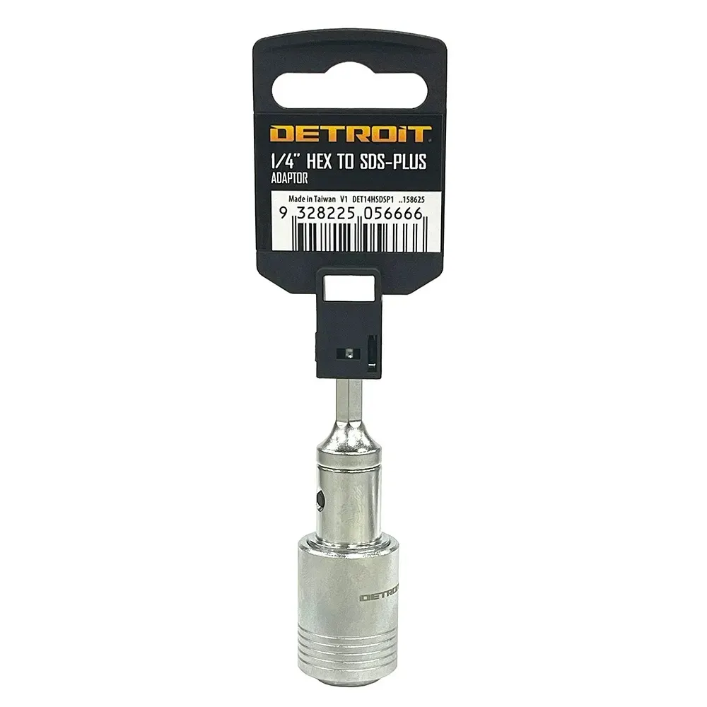 DETROIT 1/4" Hex to SDS-Plus Drill Bit Adaptor DET14HSDSP1