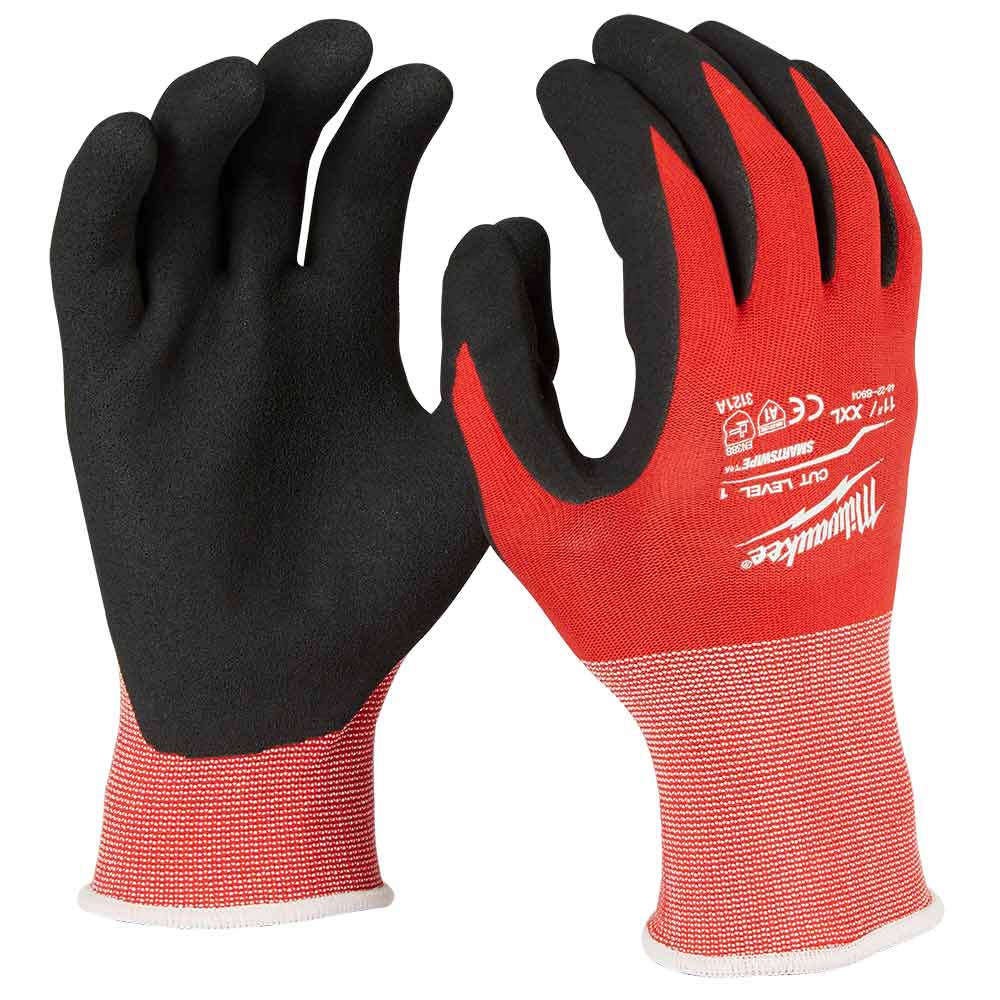 MILWAUKEE Nitrile Dipped Gloves Cut 1(A) - 12 Pack 48228900A