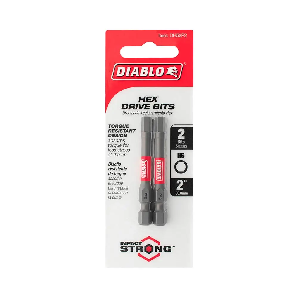 DIABLO H5 50mm Power Screwdriver Bit - 2 Piece 2608F03282