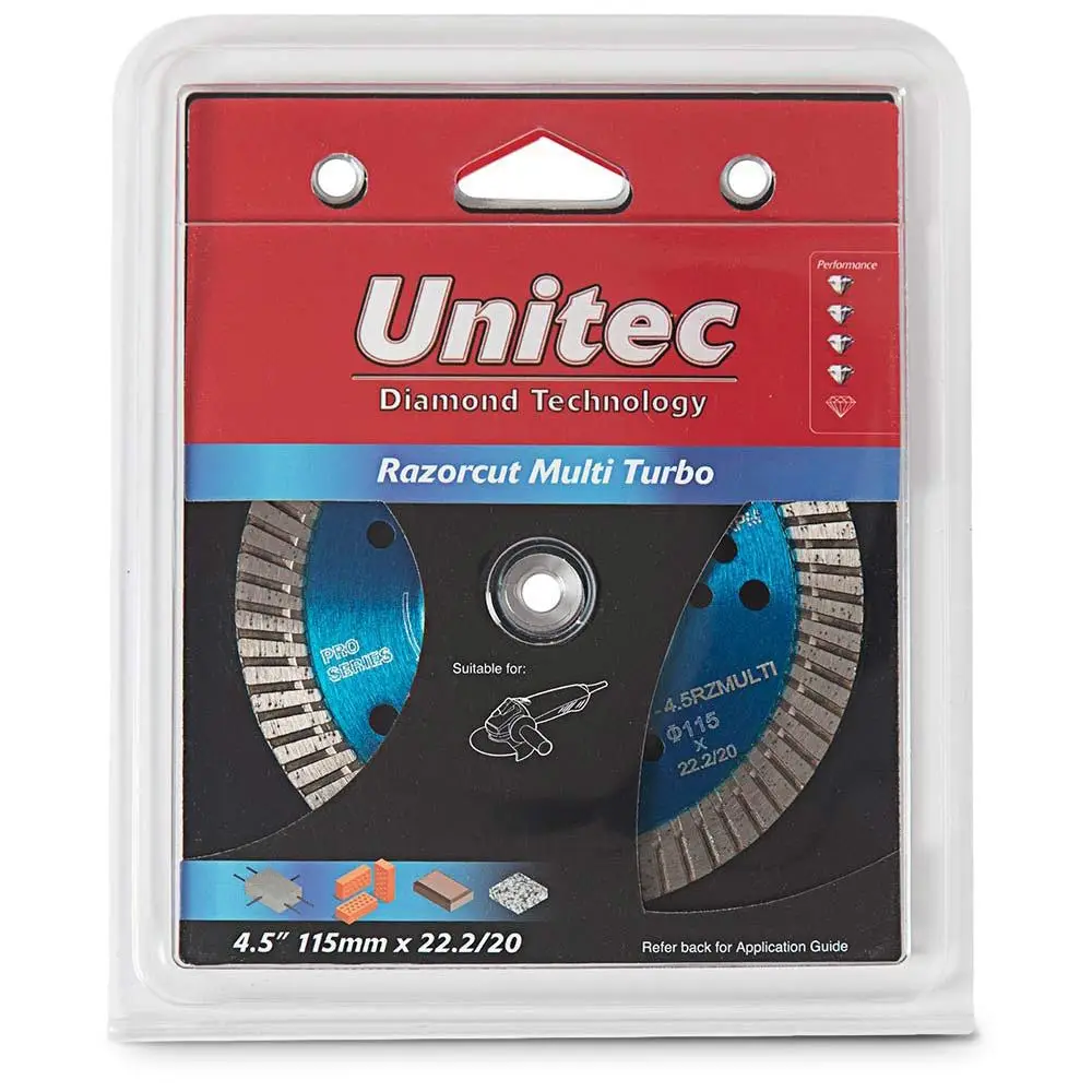 UNITEC 115mm Turbo Diamond Blade for General Purpose Cutting - RAZORCUT U45RZMULTI