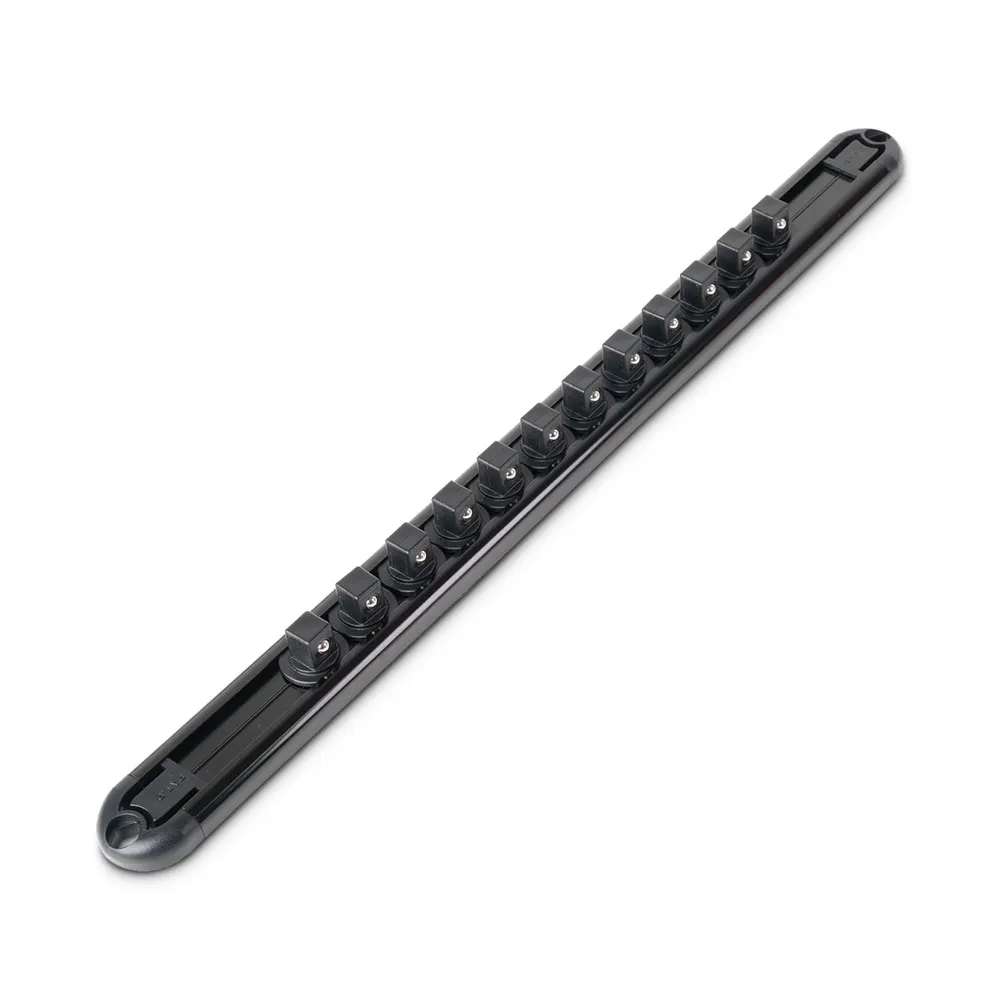 TTI 3/8" Dr 12 Clip Magnetic Socket Rail Black TTI38DMSR