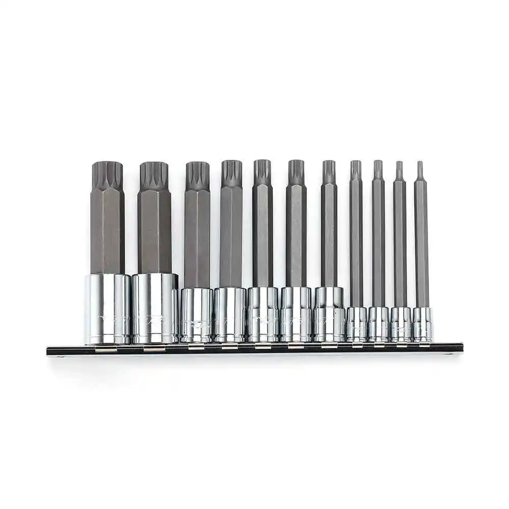 TTI 1/4" 3/8" 1/2" Long Spline Rail Socket Drive - 11 Piece TTISVSS11PL