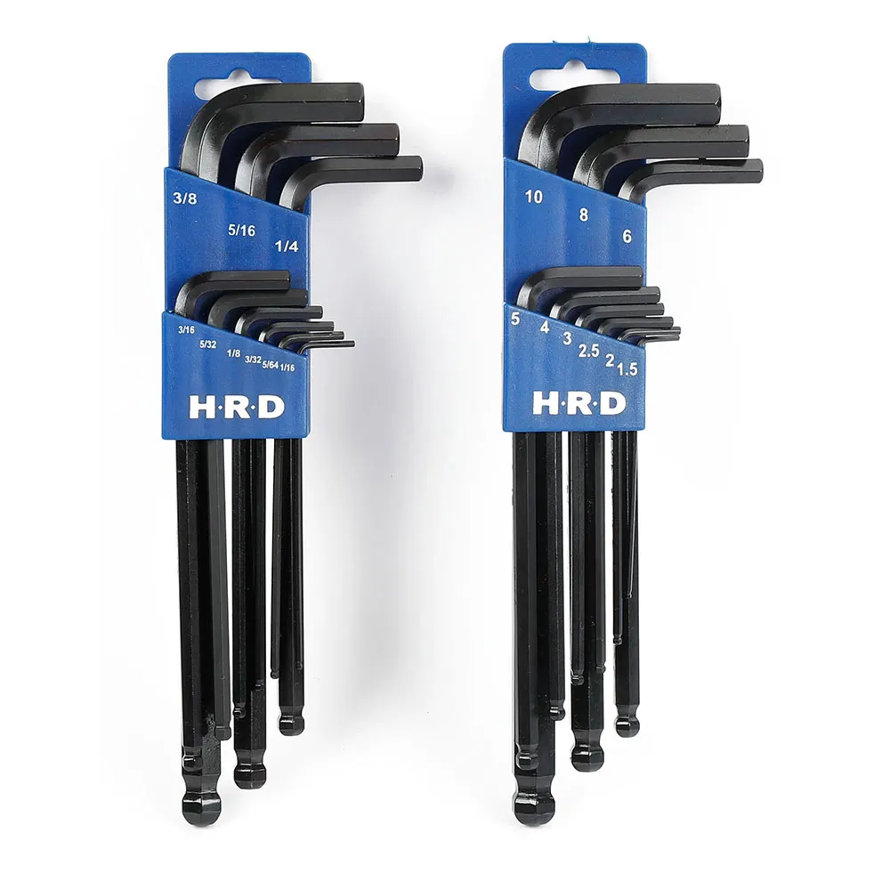 HRD 18 Piece Metric & AF Ball End Hex Key Set With Holder HRD18MAHEX