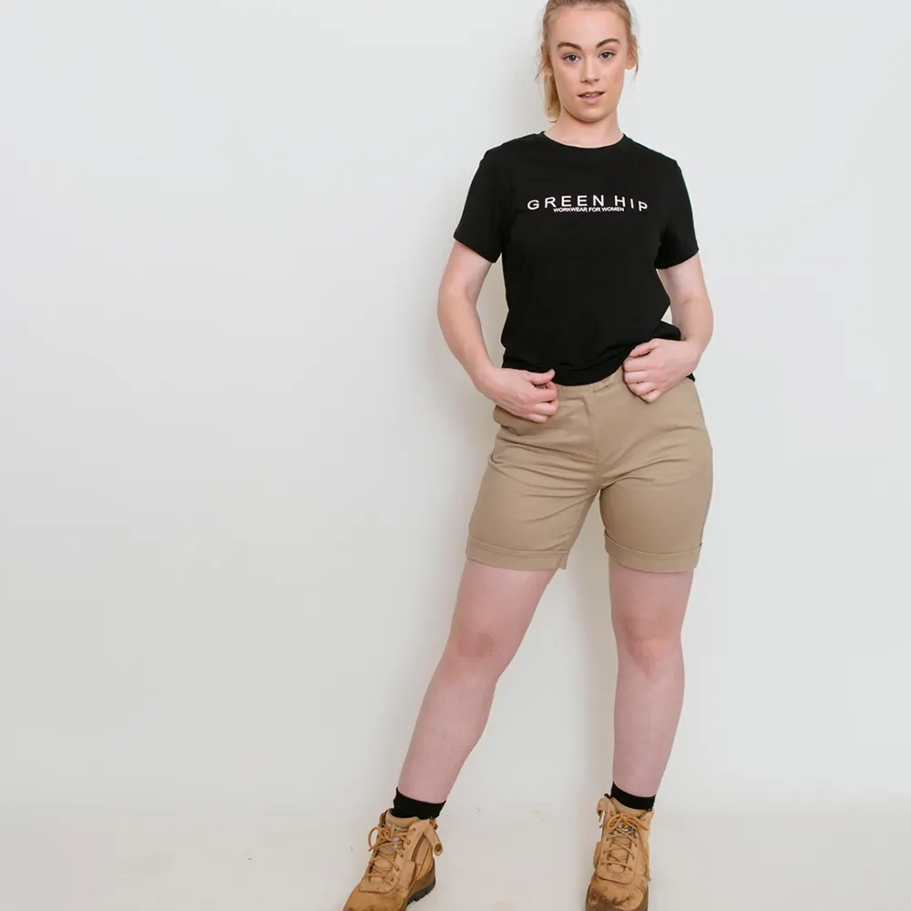 GREEN HIP High Rise Shorts Original Khaki S-ORIG-K 06