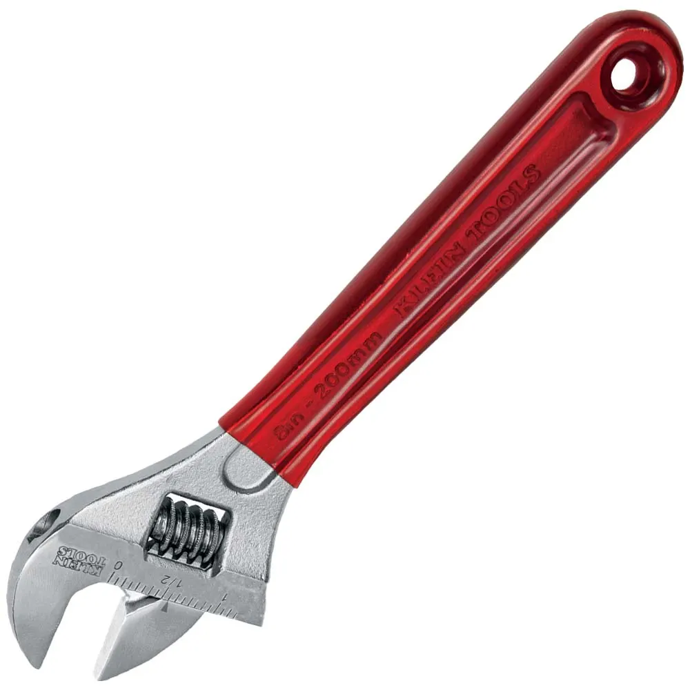 KLEIN 8inch Adjustable Wrench Extra-Capacity Dipped A-D507-8