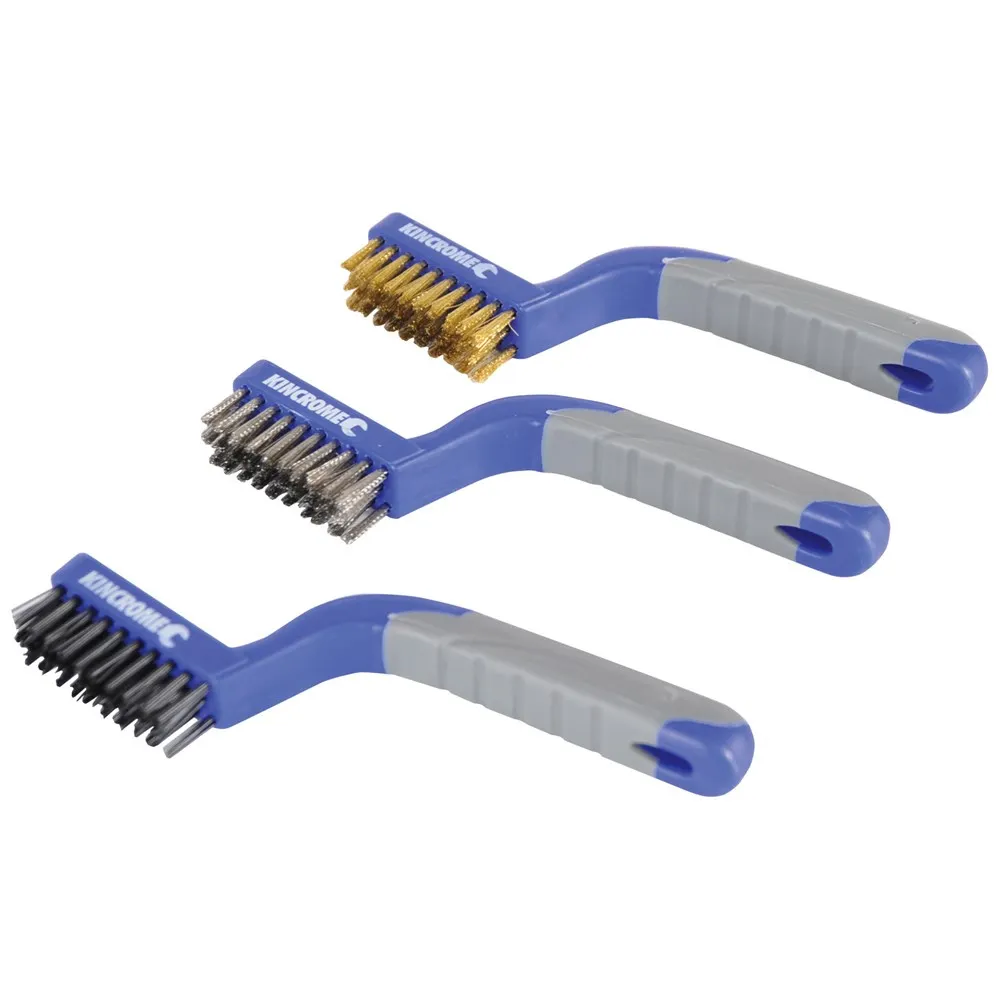 KINCROME 180mm Hand Wire Brush Set - 3 Piece