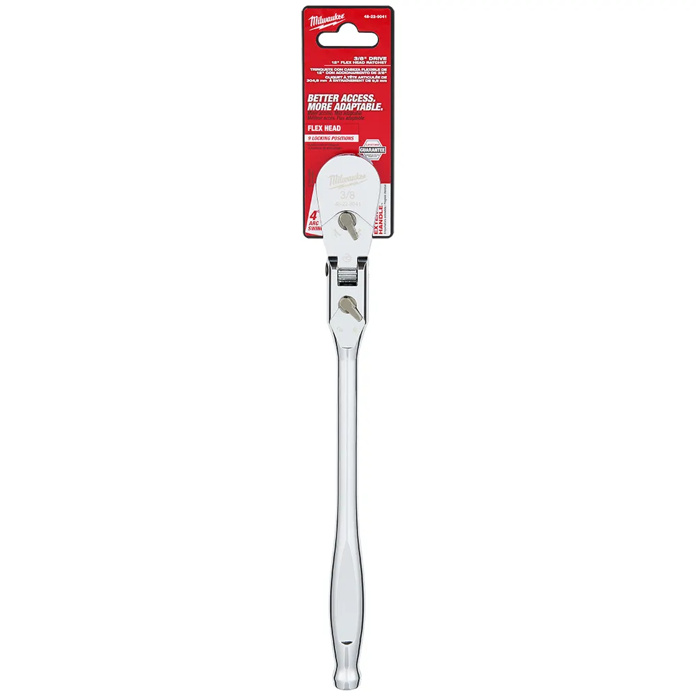 MILWAUKEE 3/8" Flex Head Extended Ratchet 48229041