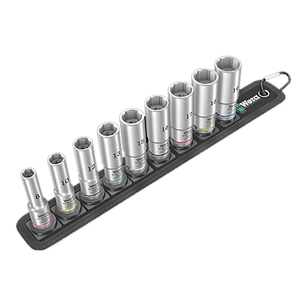 WERA Belt B Deep 1 Socket, 3/8" Drive - 9 Piece WER004545