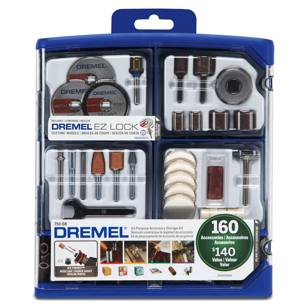 DREMEL 710-02 Rotary Tool Accessory Kit EZ Lock - 160 Piece 26150710AK