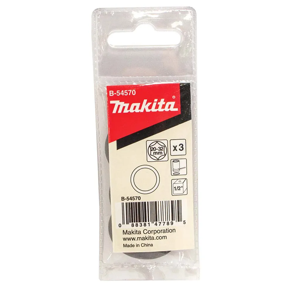 MAKITA O Ring Set 1/2 Impact Socket 20mm-32mm - 3 Piece B-54570