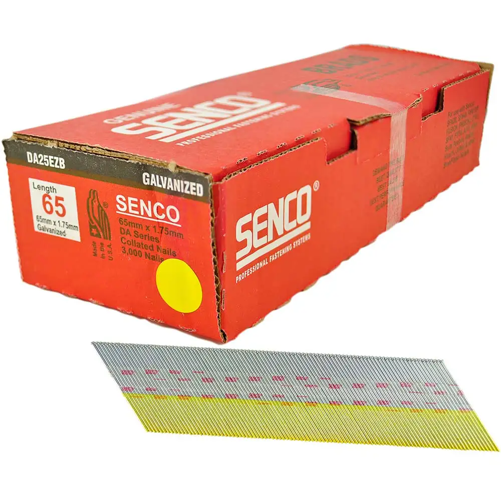 SENCO DA Series Electro Galvanised Brad Nail - 64mm Box of 3000 DA25EZB