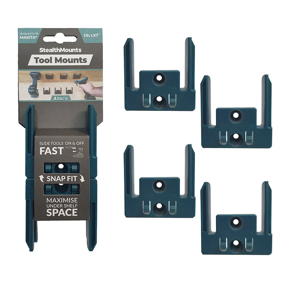 STEALTHMOUNTS 4 Pack Makita LXT Tool Mount - Teal TMMK18BLU4
