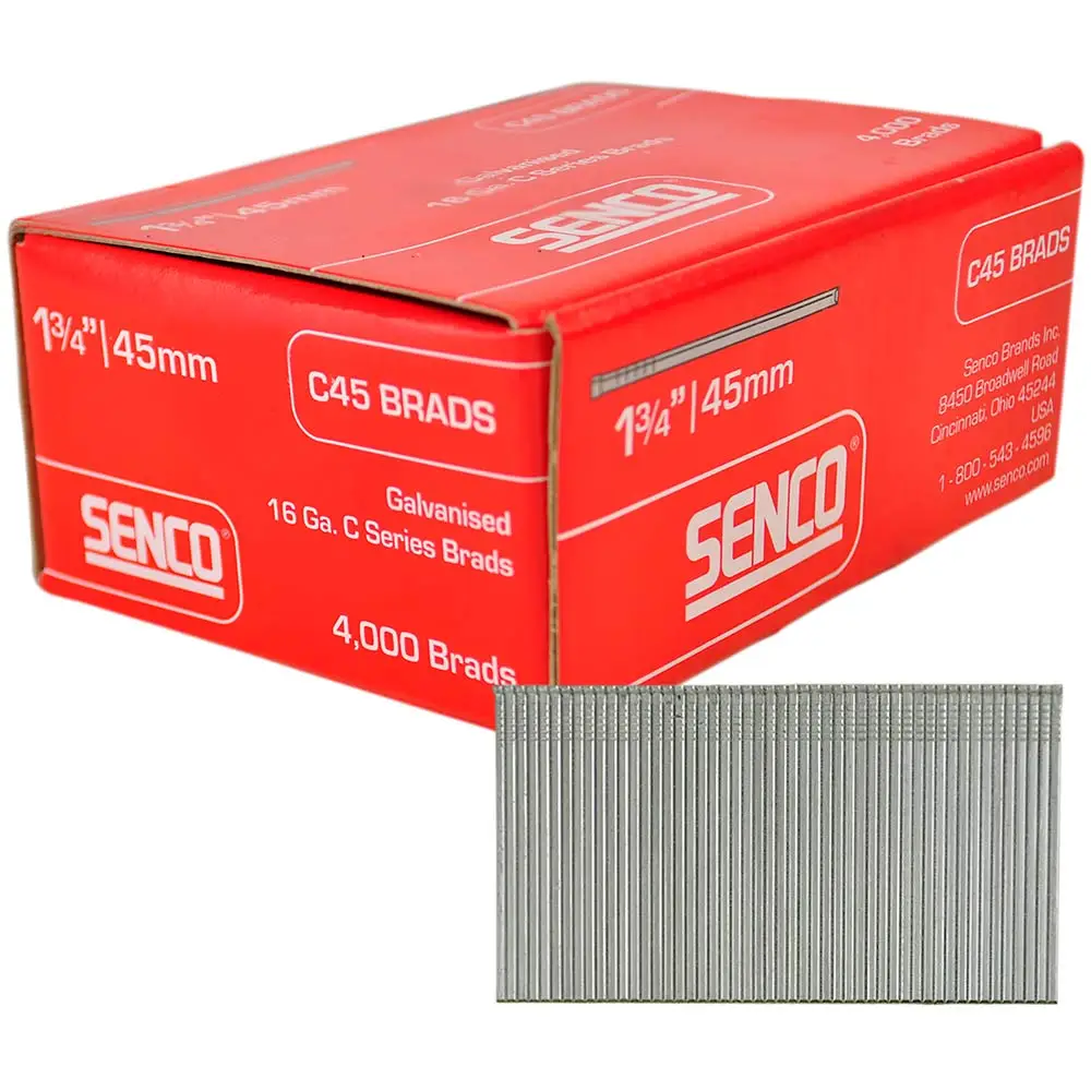 SENCO C Series Electro Galvanised Brad Nail - 45mm Box of 4000 C45