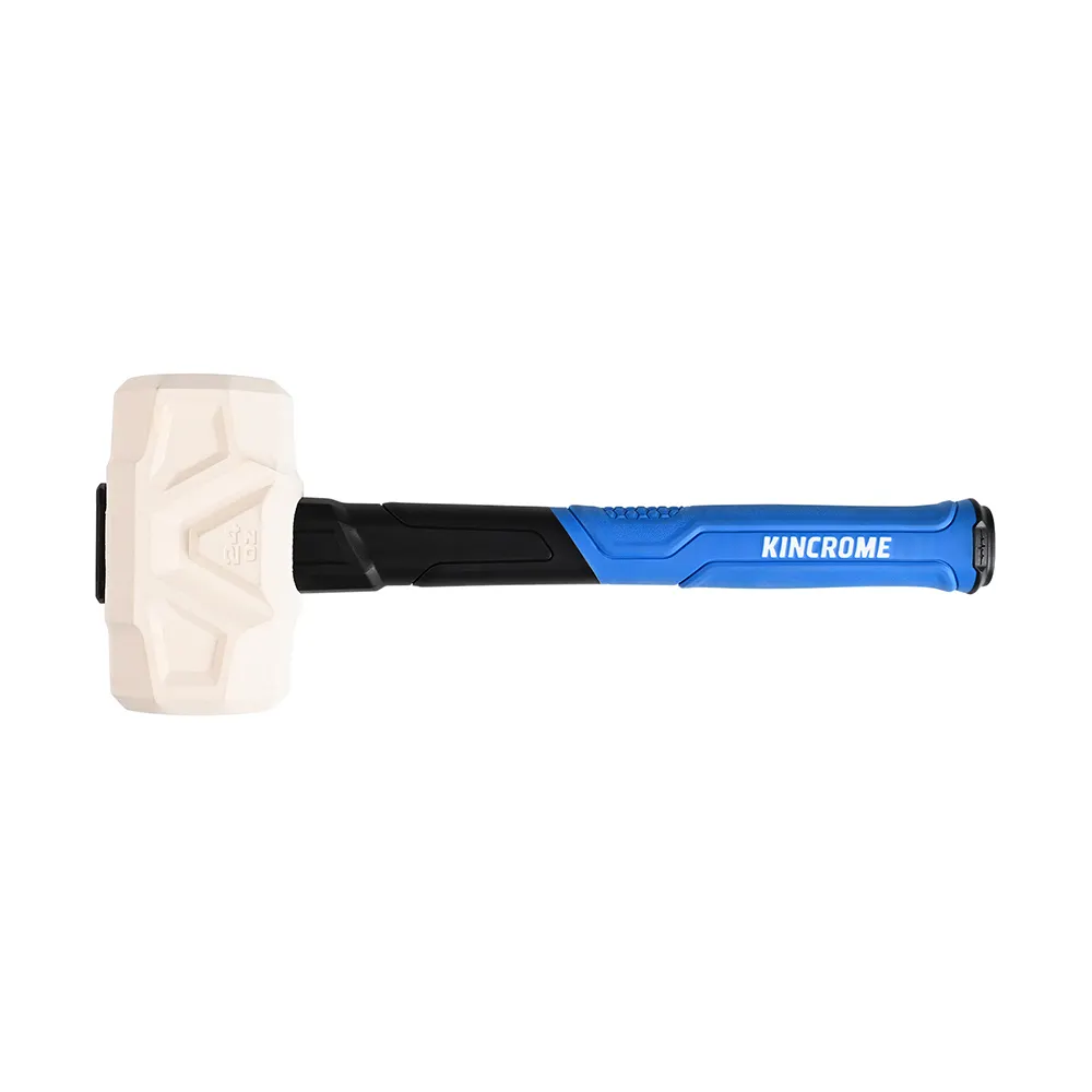 KINCROME 24oz Graphite Rubber Handle Grip Mallet - White K9091