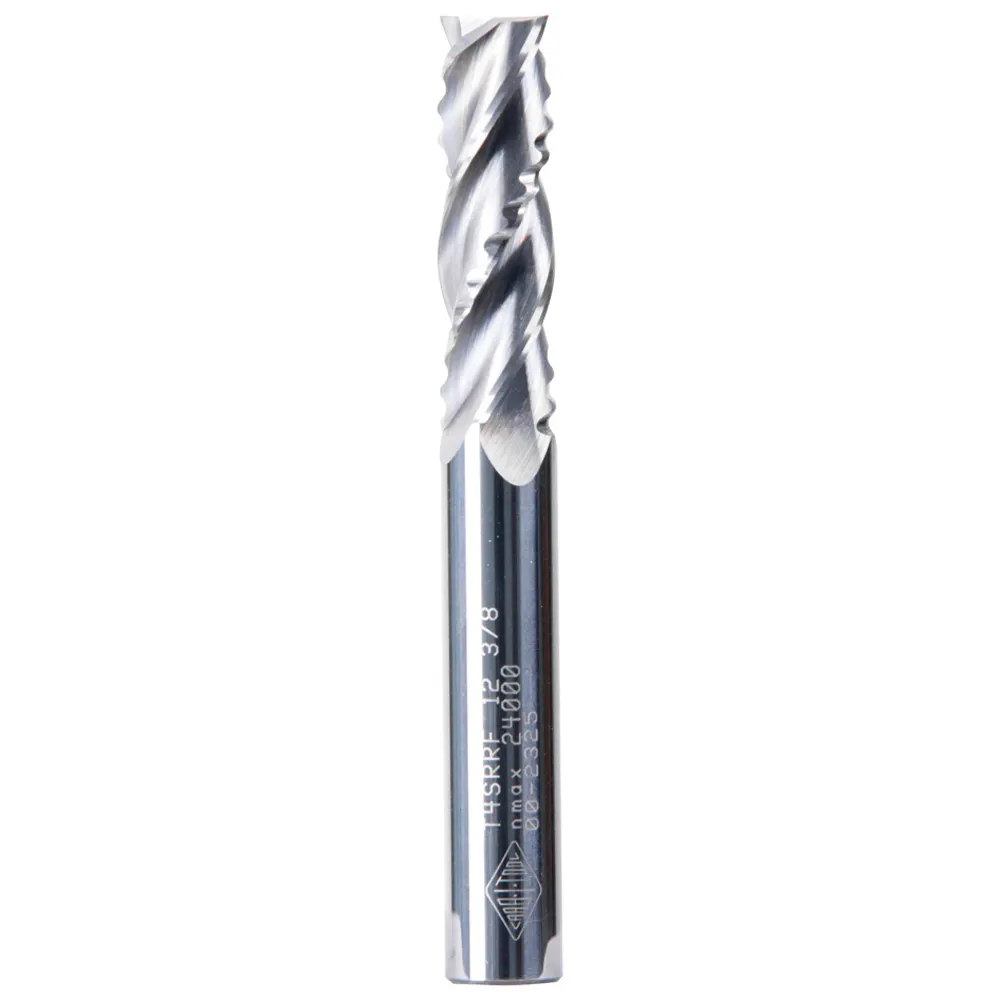 CARBITOOL 3/8inch TC Straight Up-Cut Rougher Finisher Router Bit for Wood - 3/8inch Shank T4SRRF12 3/8