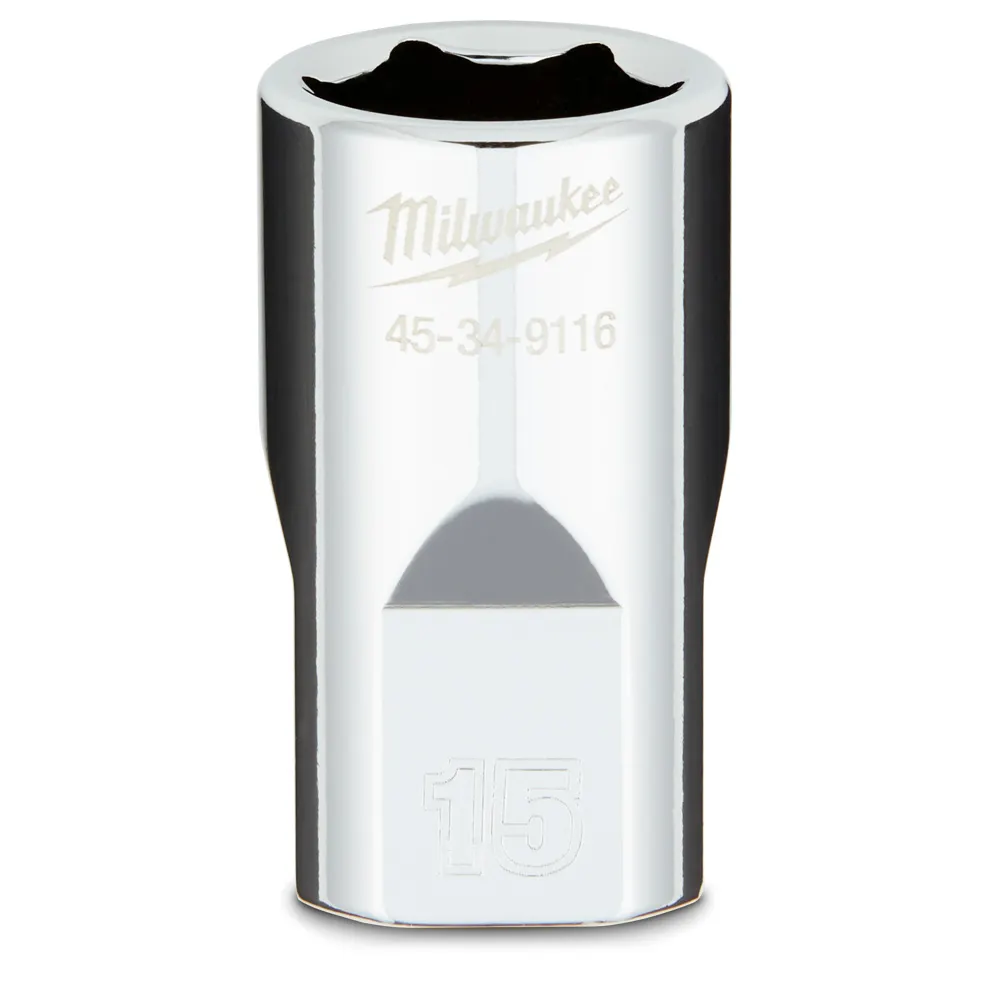 MILWAUKEE 1/2 Drive 15mm Metric 6-Point Socket 45349116