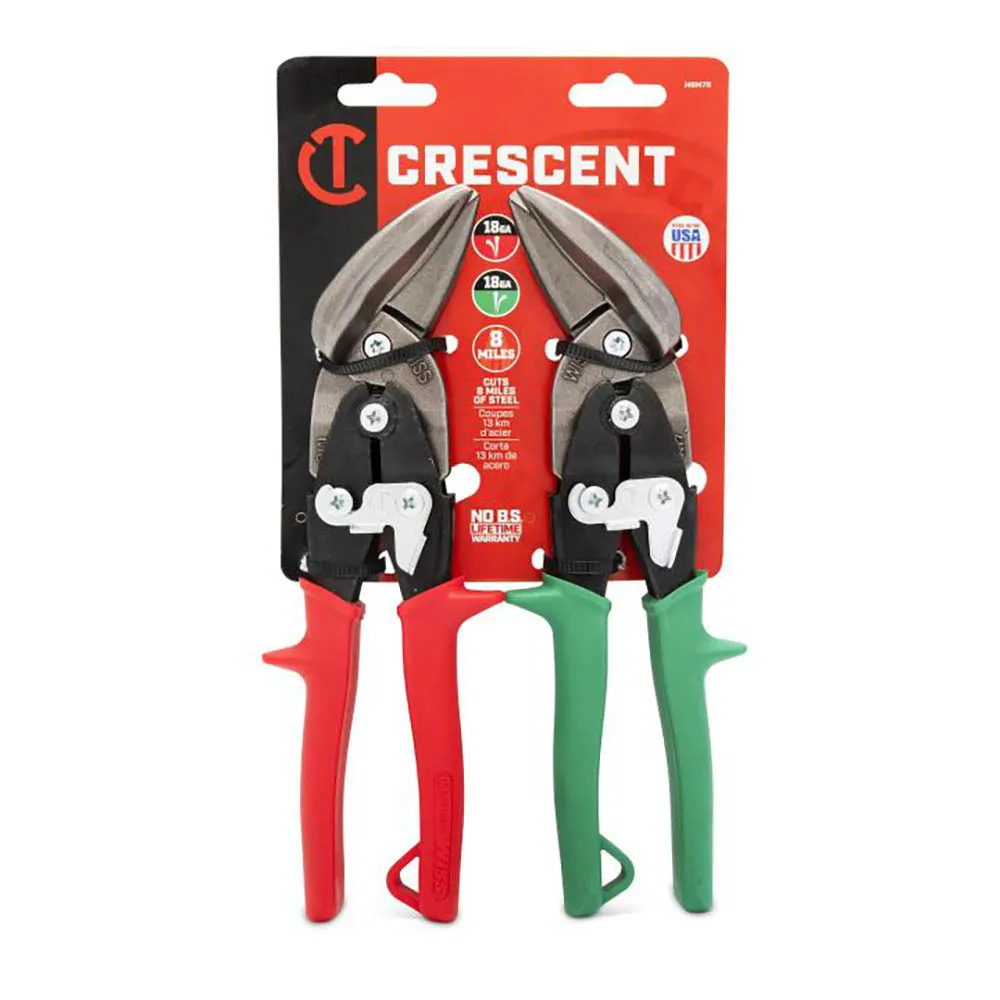CRESCENT WISS L/R Aviation Offset Tinsnip Set - 2 Piece M6M7R
