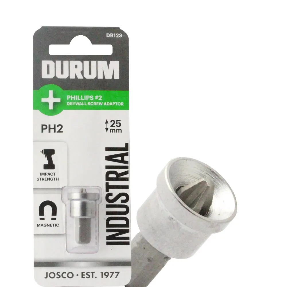 DURUM PH2 x 25mm Phillips Insert Plaster Screwdriver Bit