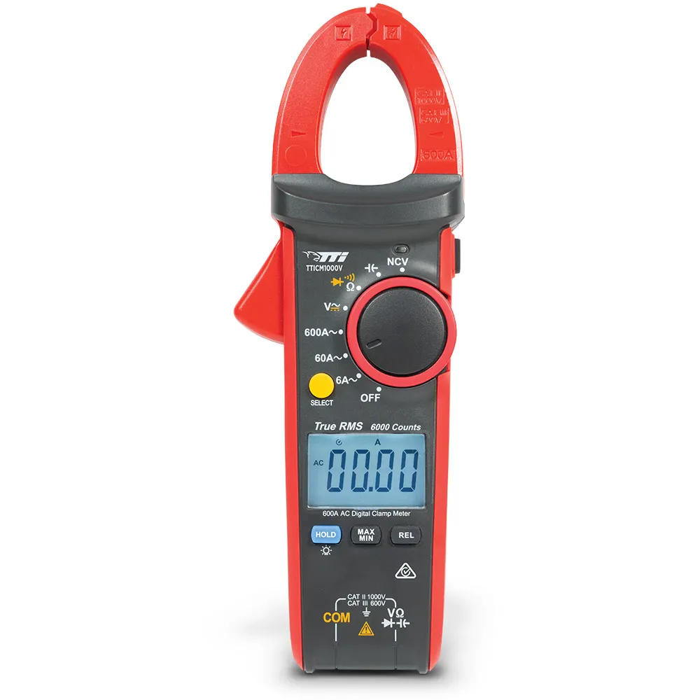 TTI 600A AC Auto-Ranging True RMS Clamp Meter TTICM1000V