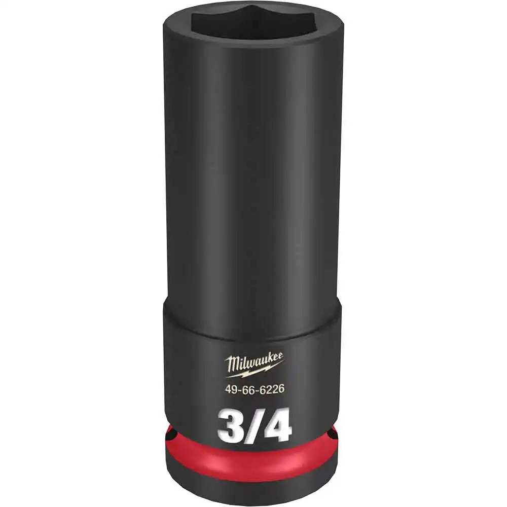 MILWAUKEE SHOCKWAVE 1/2" Drive 3/4" Deep 6 Point Impact Socket 49666226