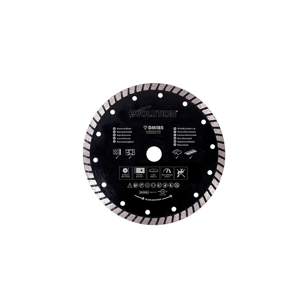 EVOLUTION 185mm Turbo Diamond Blade RAGEBLADE185D