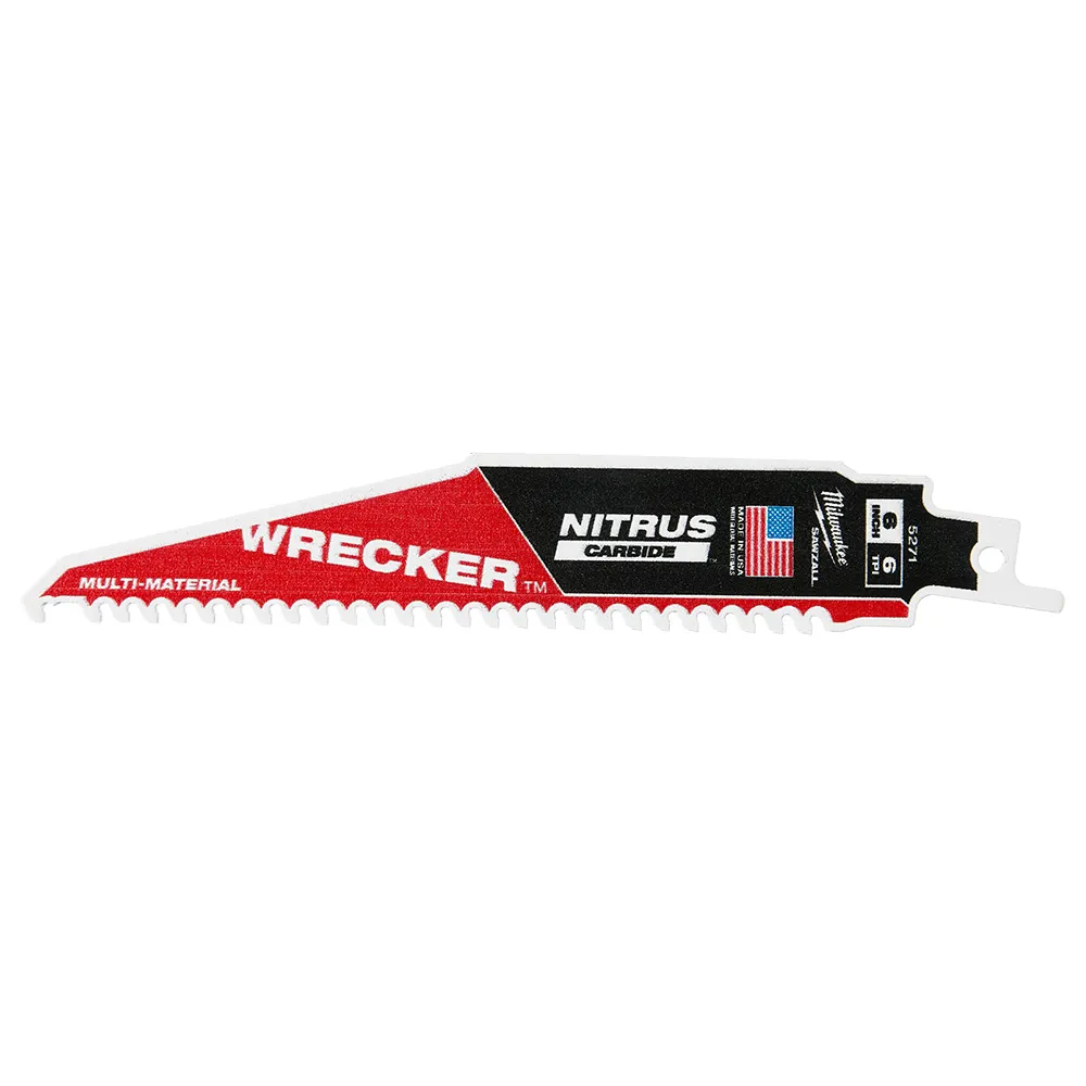 MILWAUKEE 150mm 6" 6TPI WRECKER Reciprocating Saw Blade - SAWZALL - 1 Piece 48005271