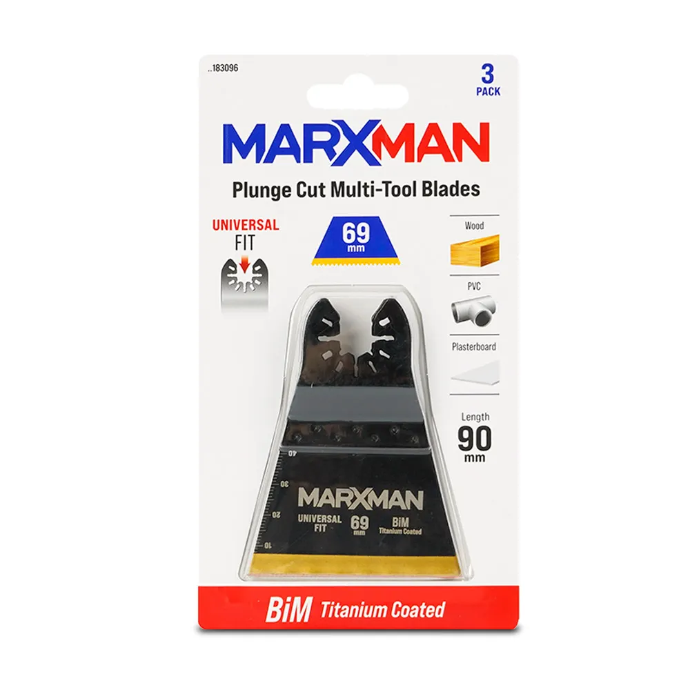 MARXMAN 69x90m Bi-Metal Multi-Tool Plunge Blade Set - 3 Piece MOMTBIM693PC