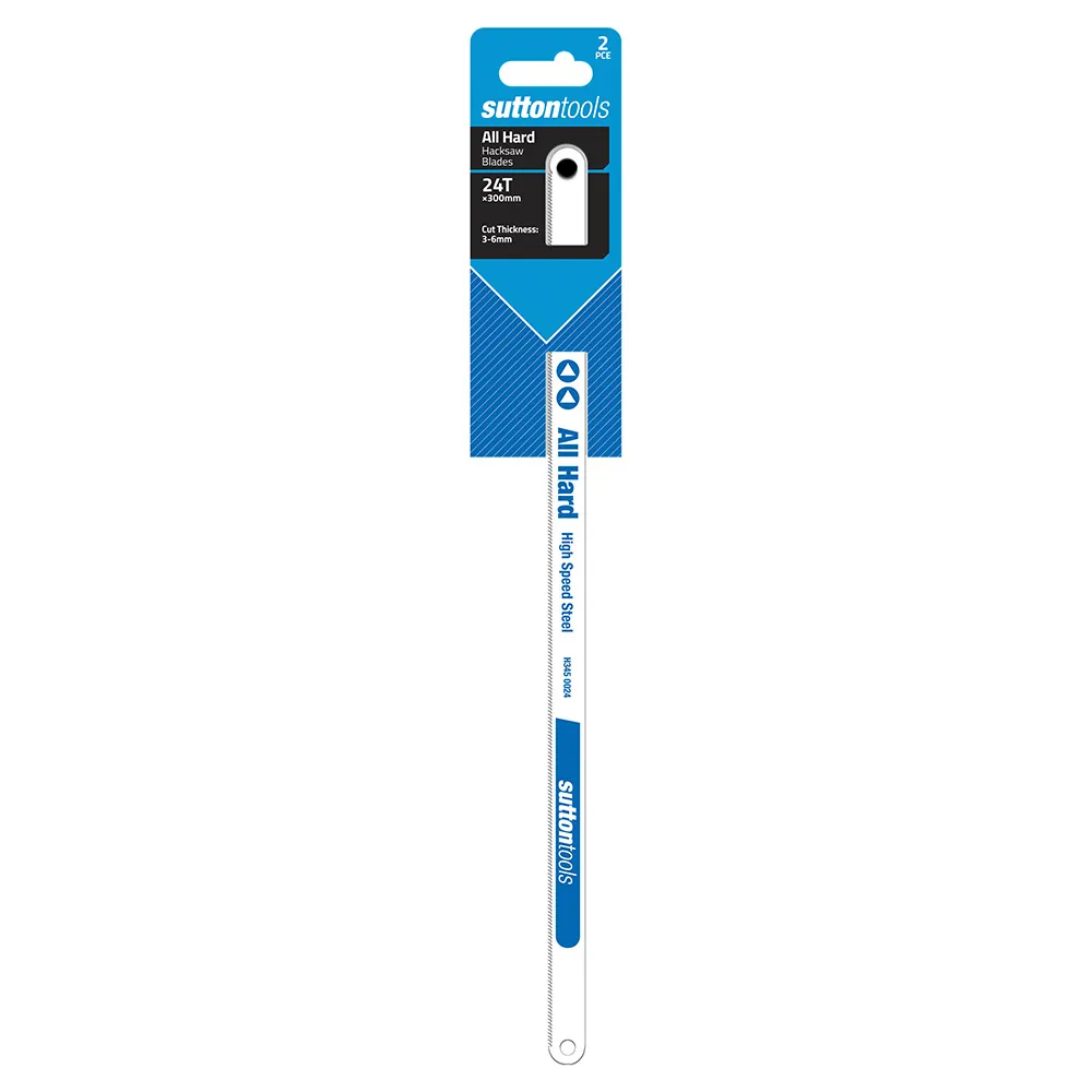 SUTTON 300mm 24TPI Hard HSS Hacksaw Blade - 2 Pack H3450024