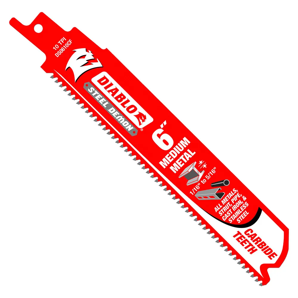 DIABLO 150mm Steel Demon Carbide Recip Blade for Medium Metal Cutting 2610066187