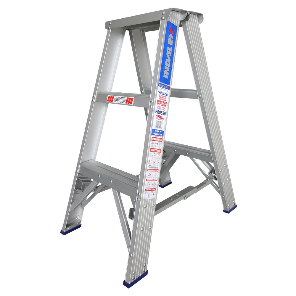 INDALEX 180kg Pro 0.9m Aluminium Double Sided Step Ladder PROS3D