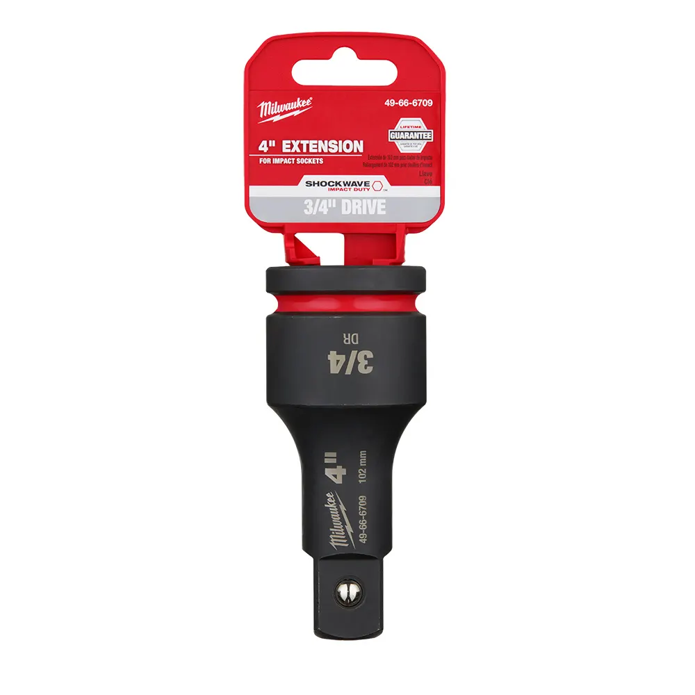 MILWAUKEE SHOCKWAVE 3/4" Drive 102mm (4") Impact Socket Extension 49666709