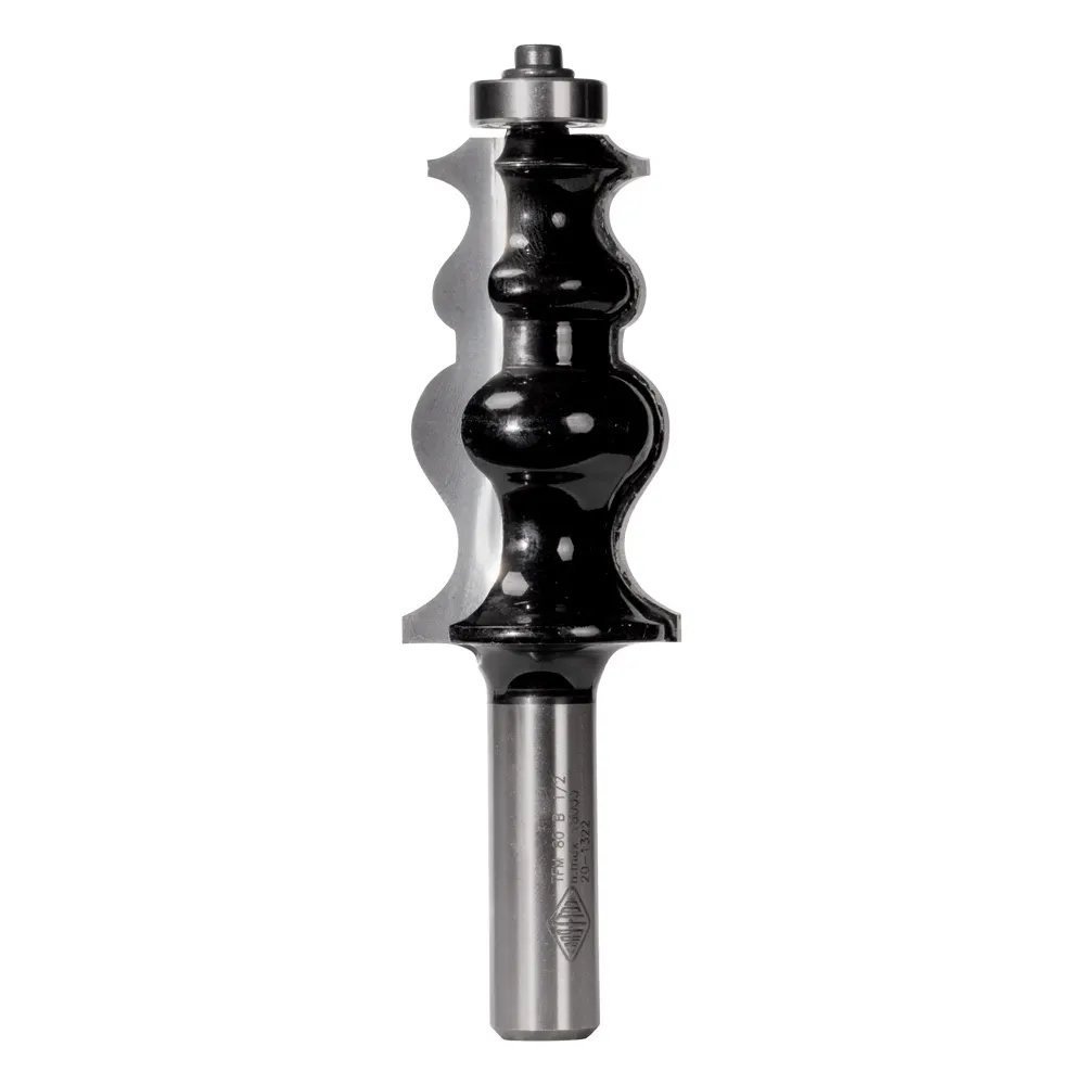 CARBITOOL Router Bit TCT Face Moulding w.Bearing 1.1/4inch -Diameter 1/2inch -Shank TFM 80 B 1/2