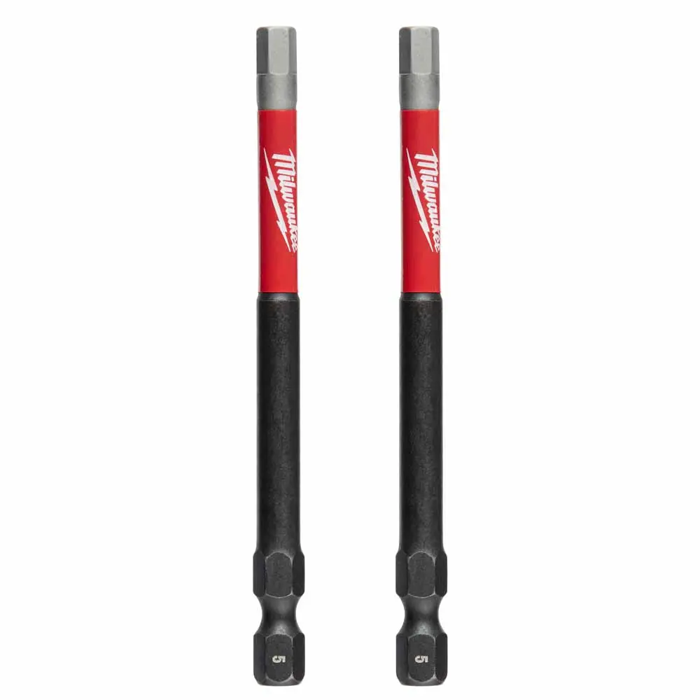 MILWAUKEE SHOCKWAVE Power 5mm x 89mm (3-1/2") Hex Screwdriver Bit - 2 Piece 48324747