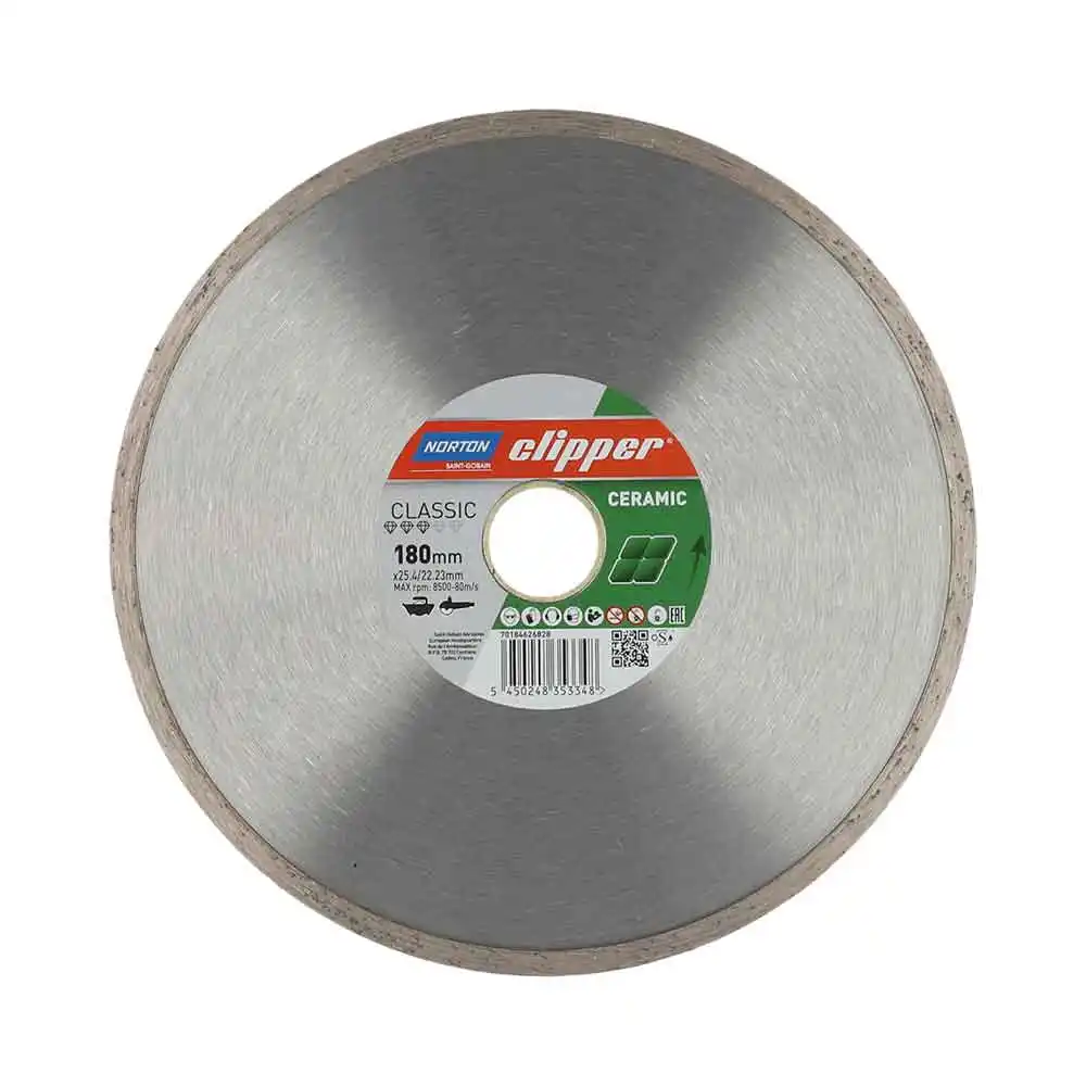 NORTON CLIPPER 180 x 25.4/22.2mm Continuous Ceramic Diamond Blade 70184626828