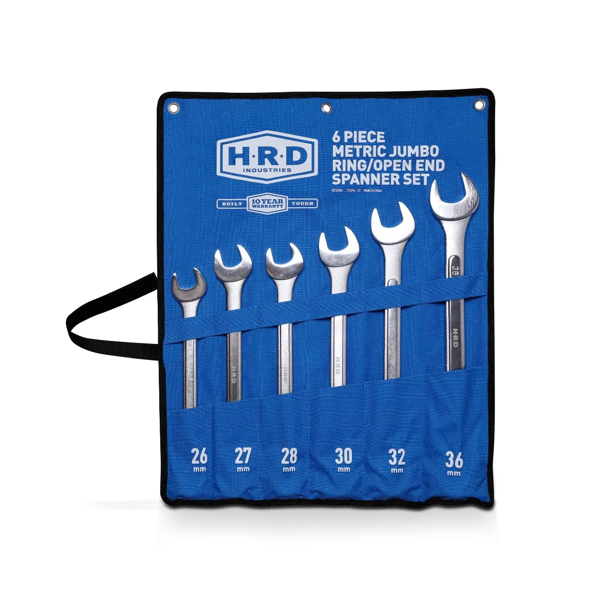 HRD 6 Piece 26-36mm Jumbo Ring & Open End Spanner Set HCSSM6