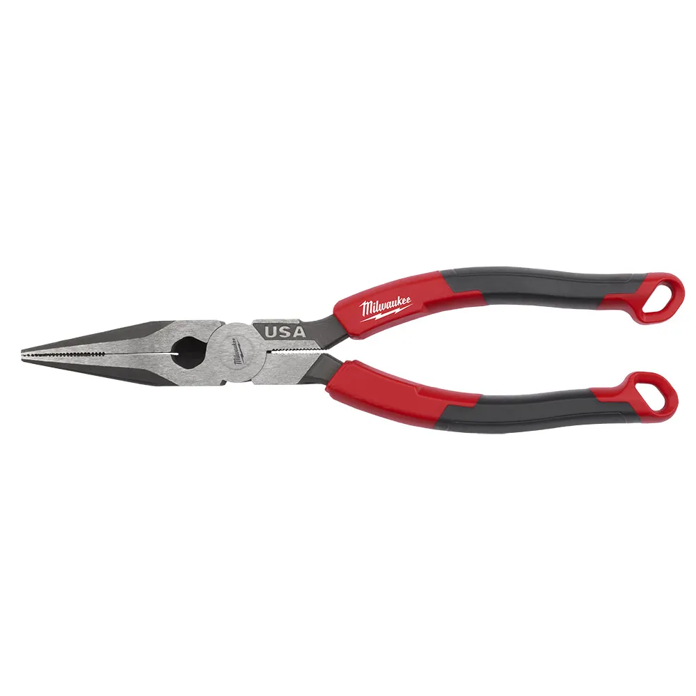 MILWAUKEE 203mm USA Made Comfort Grip Handle Long Nose Plier MT555