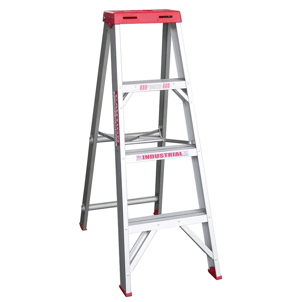 INDALEX 150kg Trade 1.2m Single Sided Aluminium Step Ladder TRDS4