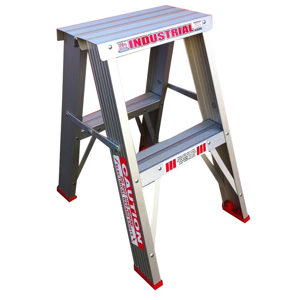 INDALEX 150kg Trade 0.6m Double Sided Aluminium Step Ladder TRDS2D