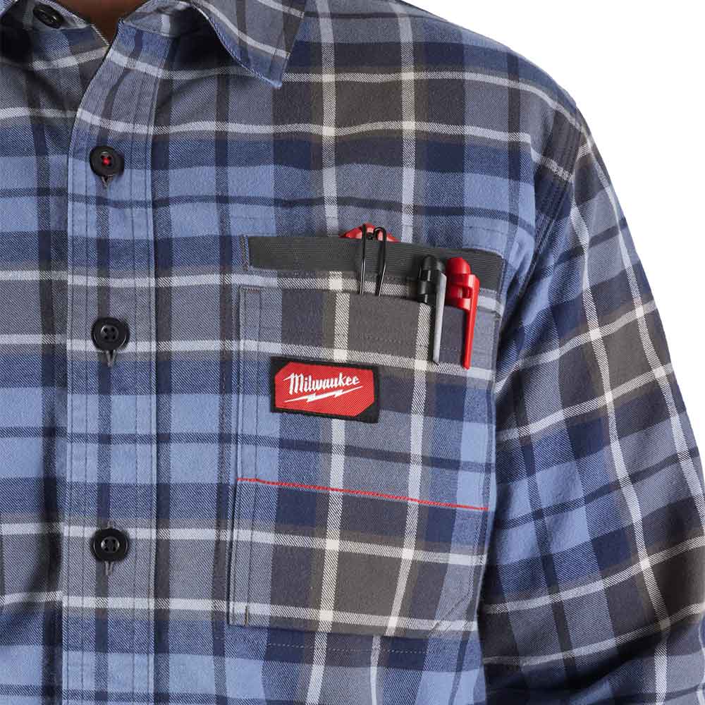 MILWAUKEE Gridiron Flannel Shirt Blue